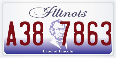 IL license plate A387863