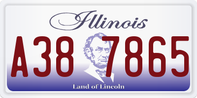 IL license plate A387865