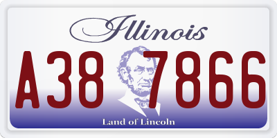 IL license plate A387866