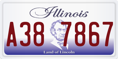 IL license plate A387867