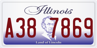 IL license plate A387869