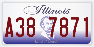IL license plate A387871
