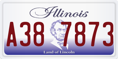IL license plate A387873