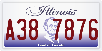 IL license plate A387876