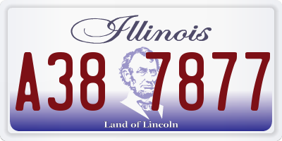 IL license plate A387877