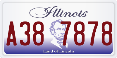 IL license plate A387878