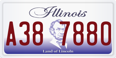 IL license plate A387880