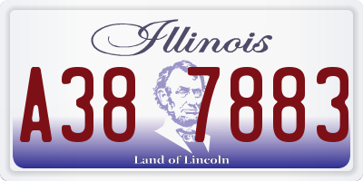 IL license plate A387883