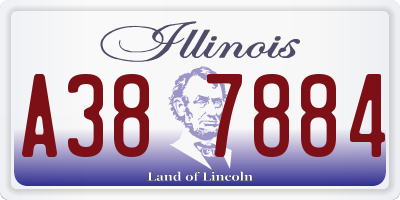 IL license plate A387884