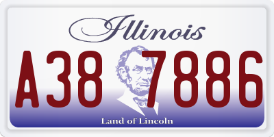 IL license plate A387886