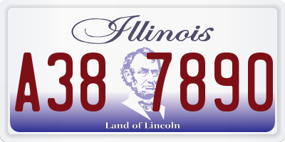IL license plate A387890