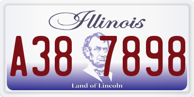 IL license plate A387898