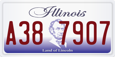 IL license plate A387907