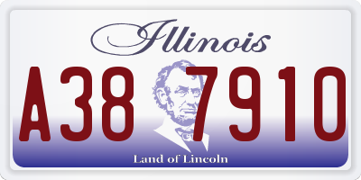 IL license plate A387910