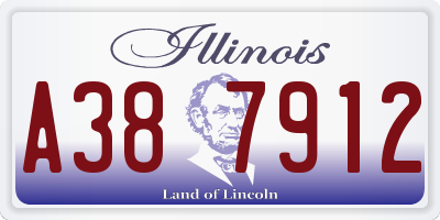 IL license plate A387912