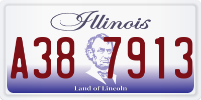 IL license plate A387913