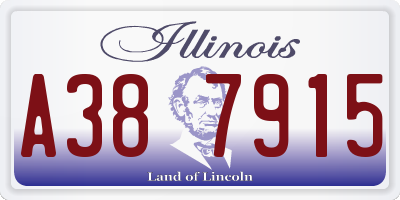 IL license plate A387915