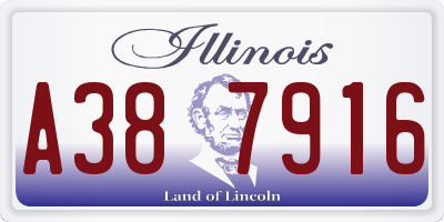 IL license plate A387916