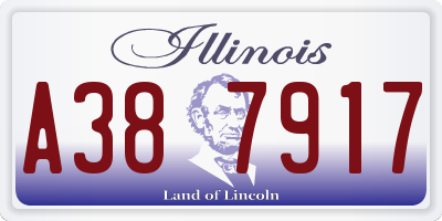 IL license plate A387917