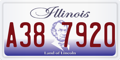 IL license plate A387920
