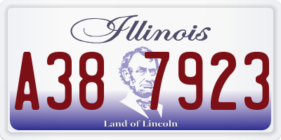 IL license plate A387923