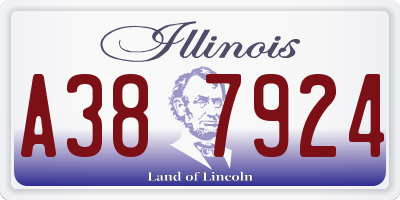 IL license plate A387924