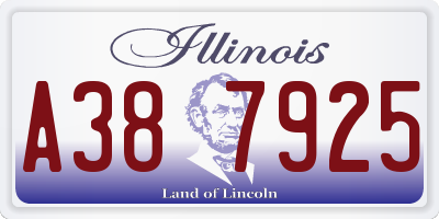IL license plate A387925