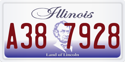 IL license plate A387928