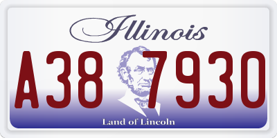 IL license plate A387930