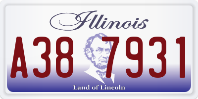IL license plate A387931
