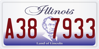 IL license plate A387933