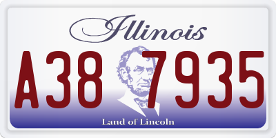 IL license plate A387935
