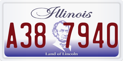 IL license plate A387940