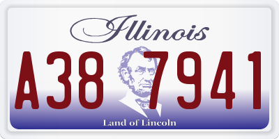 IL license plate A387941