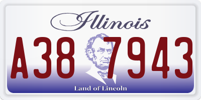 IL license plate A387943