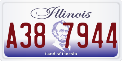 IL license plate A387944
