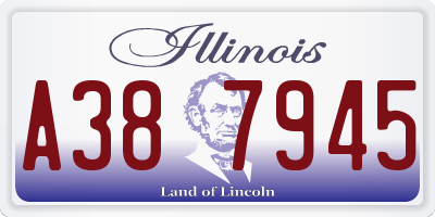 IL license plate A387945