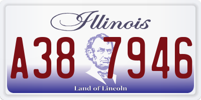 IL license plate A387946