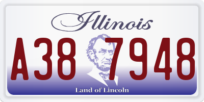 IL license plate A387948