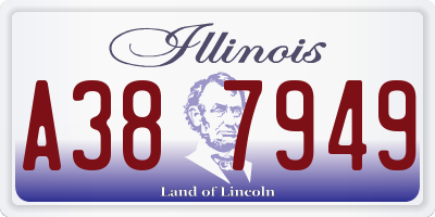 IL license plate A387949