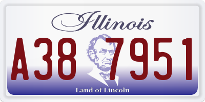 IL license plate A387951