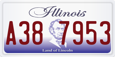 IL license plate A387953