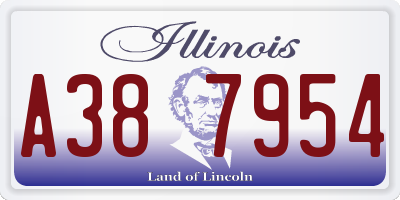 IL license plate A387954