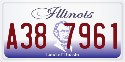 IL license plate A387961