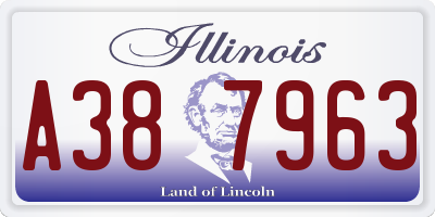 IL license plate A387963