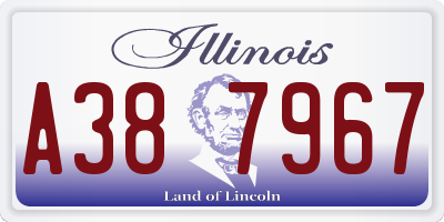 IL license plate A387967