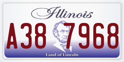 IL license plate A387968