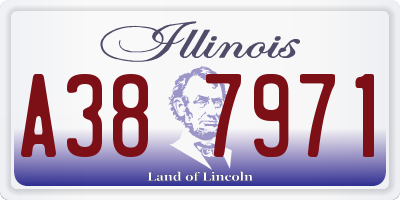 IL license plate A387971