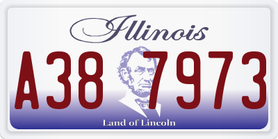 IL license plate A387973