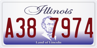 IL license plate A387974